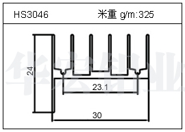 門窗鋁型材HS3046