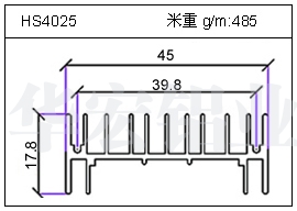 高密齒鋁型材HS4025