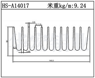 型材散熱器HS-A14017