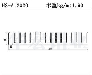 路燈散熱器HS-A12020