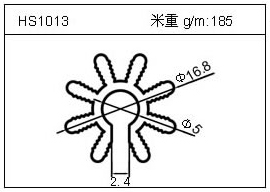 高密齒鋁型材HS1013