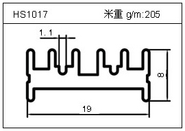 高密齒鋁型材HS1017