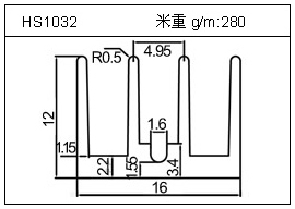 橋架鋁型材HS1032