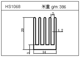 散熱器鋁型材HS1068