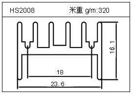 散熱器鋁型材HS2008