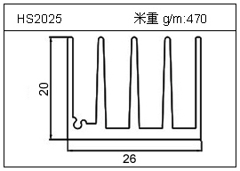 充電器鋁型材HS2025