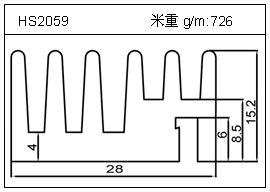 電焊機鋁型材HS2059