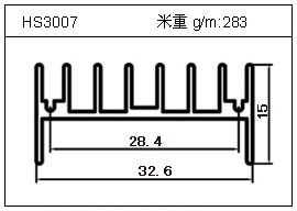 門窗鋁型材HS3007