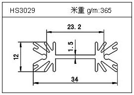 門窗鋁型材HS3029