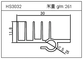 門窗鋁型材HS3032