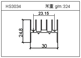 門窗鋁型材HS3034