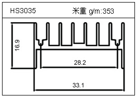 門窗鋁型材HS3035