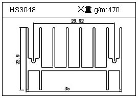 門窗鋁型材HS3048