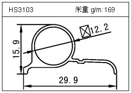 高密齒鋁型材HS3103