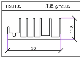 高密齒鋁型材HS3105