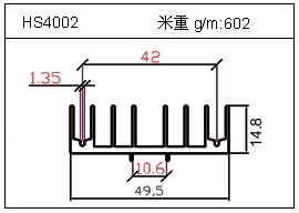 高密齒鋁型材HS4002