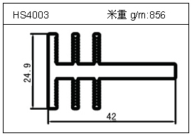 高密齒鋁型材HS4003