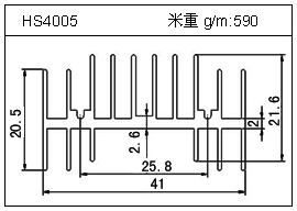 高密齒鋁型材HS4005