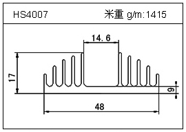 高密齒鋁型材HS4007