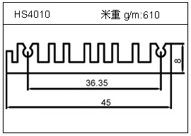 高密齒鋁型材HS4010