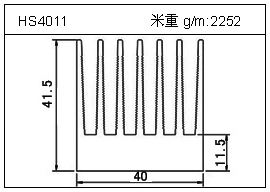 高密齒鋁型材HS4011