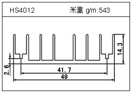 高密齒鋁型材HS4012