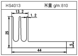 高密齒鋁型材HS4013