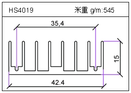 高密齒鋁型材HS4019