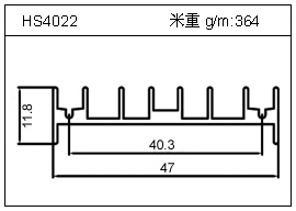 高密齒鋁型材HS4022