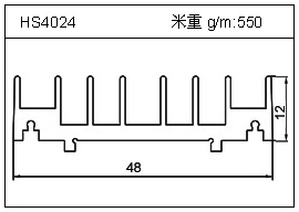 高密齒鋁型材HS4024