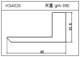 高密齒鋁型材HS4026