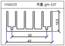 高密齒鋁型材HS4029