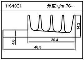 高密齒鋁型材HS4031