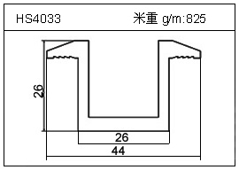 高密齒鋁型材HS4033