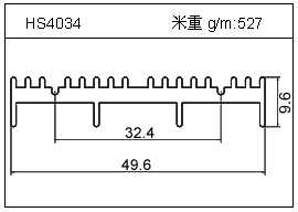 高密齒鋁型材HS4034