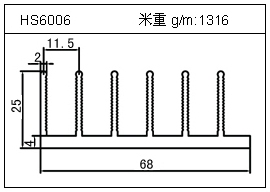 加熱器鋁型材HS6006