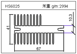 變頻器鋁型材HS6025