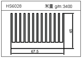 變頻器鋁型材HS6028