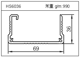 變頻器鋁型材HS6036